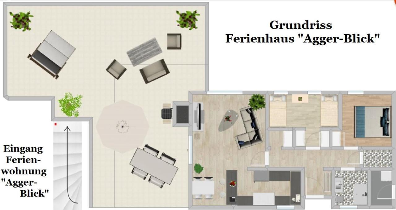 Seeblick-Ferienwohnung Im "Ferienhaus Agger-Blick" Mit Traumhafter Sonnen-Terrasse, Sauna, E-Kamin & Kajak Gummersbach Kültér fotó